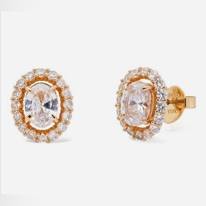 Kate Spade Victoria Oval Crystal Stud Earrings brand new in the box